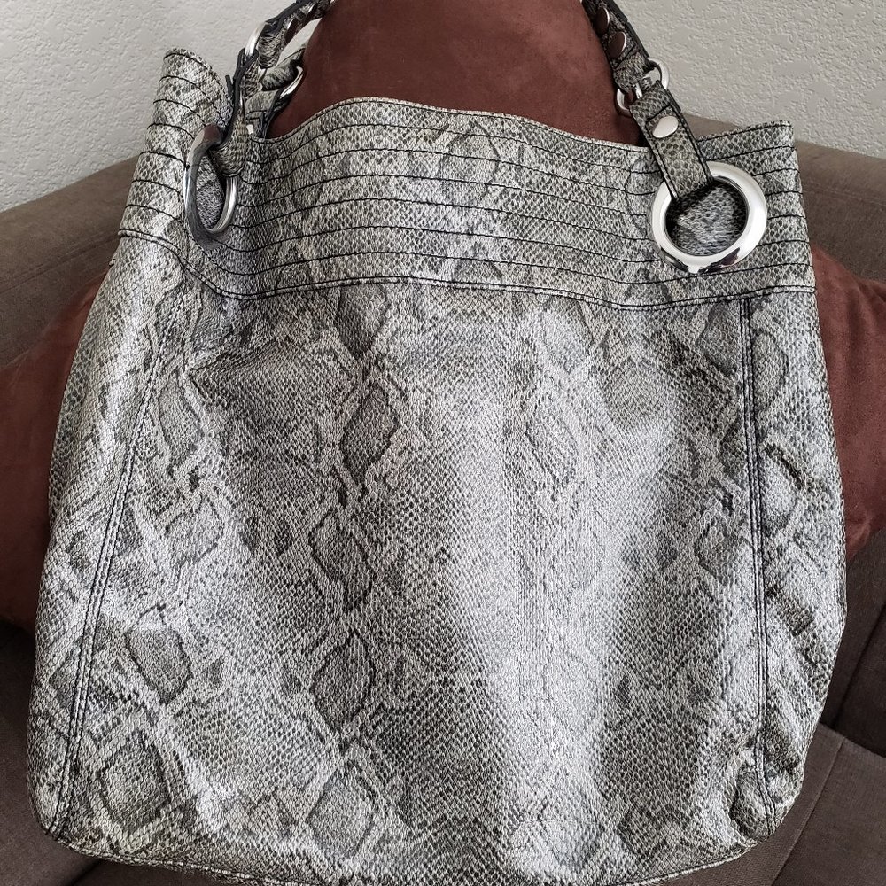 Steve Madden Faux Python Large Carry all